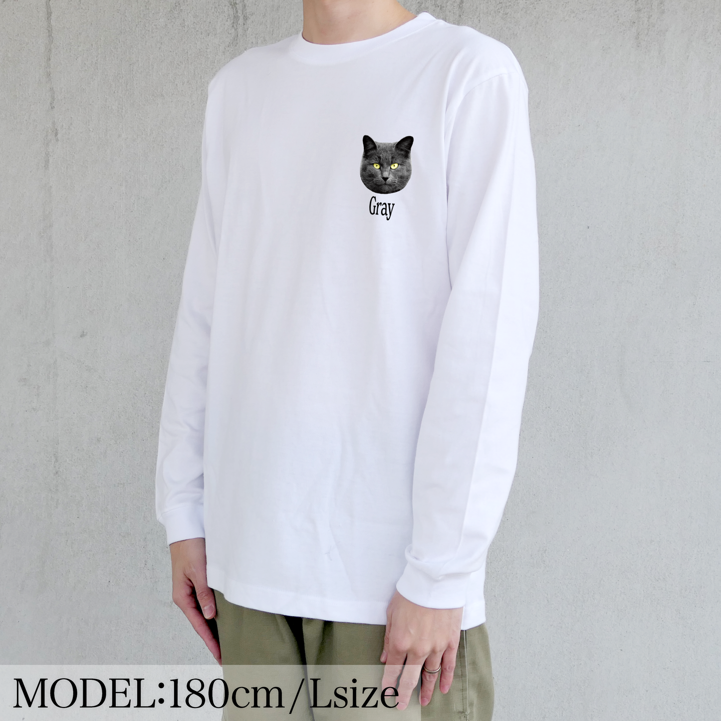 Tシャツ(長袖)"CAT/NEON"